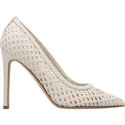 Nine West TATIANAW2 Γόβες Δερμάτινες με Τακούνι Στιλέτο Λευκές 15-150