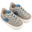 Babywalker Βαπτιστικά Sneakers για Αγόρι Δερμάτινα Ανατομικά Γκρι Μπλε EXC8002