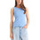 Calvin Klein Γυναικείο Καλοκαιρινό Crop Top Ριπ Γαλάζιο LV047C201G-TKF