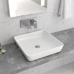 Karag LT 2183-N Επικαθήμενος Νιπτήρας Μπάνιου Πορσελάνης 47x47x10cm Λευκός
