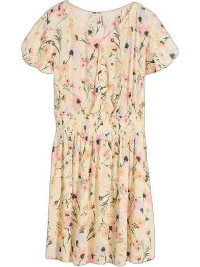 Bonprix Παιδικό Φόρεμα Floral Μπεζ 914220