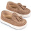 Babywalker Βαπτιστικά Loafers για Αγόρι Δερμάτινα Ανατομικά Καφέ EXC5276