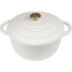 Espiel Μαντεμένια Κατσαρόλα Εμαγιέ Λευκή 28cm 6.2lt
