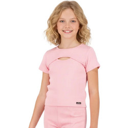 Joyce Παιδικό Crop Top Κοντομάνικο Ροζ Χρυσό 2613509