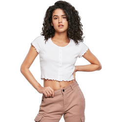 Urban Classics Γυναικείο Καλοκαιρινό Crop Top Βαμβακερό Λευκό TB4103-00220