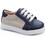Gorgino Βαπτιστικά Sneakers για Αγόρι Δερμάτινα Ανατομικά Εκρού Navy Μπλε 3131-1