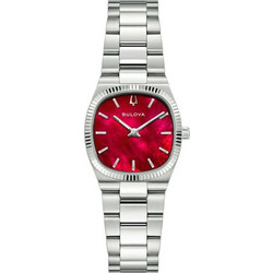 Bulova Super Seville Γυναικείο Ρολόι με Ασημί Μεταλλικό Μπρασελέ 96L354