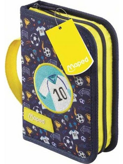 Maped Football Κασετίνα Γεμάτη Μαύρη Κίτρινη 967806