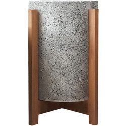 HomeMarkt Hoff Γλάστρα Εσωτερικού Χώρου Στρογγυλή Fiber Cement Γκρι 33x42cm HM4682.03S