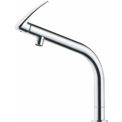 Macart Arwa Top Satin Μπαταρία Κουζίνας Πάγκου Διπλής Παροχής Ανάμεικτη Inox