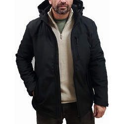 Rebase Ανδρικό Μπουφάν Χειμωνιάτικο Puffer Μαύρο 252RJK-2037