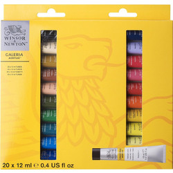 Winsor & Newton Galeria Σετ Ακρυλικά Χρώματα Ζωγραφικής 12ml 20τμχ