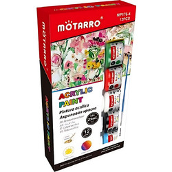 Motarro Σετ Ακρυλικά Χρώματα Ζωγραφικής 25ml 12τμχ