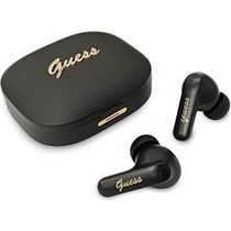 Guess PU Metal Logo Ακουστικά Bluetooth In Ear Black