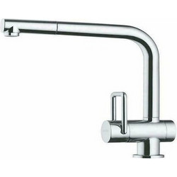 Macart Twin BP03005 Μπαταρία Κουζίνας Πάγκου Διπλής Παροχής Ανάμεικτη με Ντουζ Inox