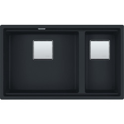 Franke Kubus 2 KNG 160 Υποκαθήμενος Νεροχύτης Γρανίτη Black Matt 76x46cm