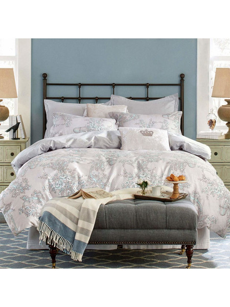Aslanis Home Σετ Σεντόνια Υπέρδιπλα Βαμβακερά 235x270 Onar Μπεζ Μπλε