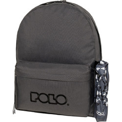 Polo Original Double Scarf Σχολική Τσάντα Πλάτης Γυμνασίου - Λυκείου Ανθρακί 901235-2620
