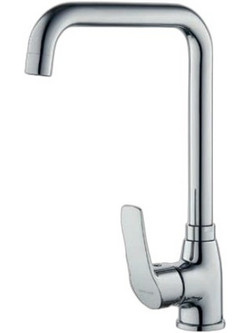 Viospiral 38-03018 Μπαταρία Κουζίνας Πάγκου Διπλής Παροχής Ανάμεικτη με Εύκαμπτο Ρουξούνι Inox