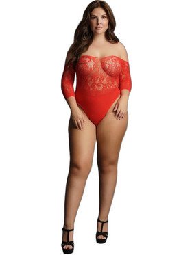 Le Desir Sexy Κορμάκι String Αυτοκινήτου See Through με Δαντέλα Κόκκινο 7423522594582