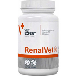 VetExpert RenalVet Ασβέστιο Σκύλου & Γάτας για Νεφροπάθειες 60 Κάψουλες