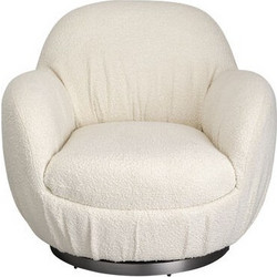 Kare Design Πολυθρόνα Περιστρεφόμενη Μπεζ Nube