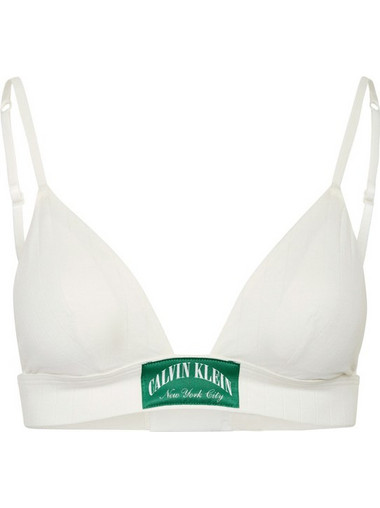 Calvin Klein Σουτιέν Τριγωνάκι χωρίς Μπανέλα Εκρού LV00QF8886-YAS