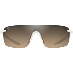 Maui Jim MJ680S 002 Ανδρικά Γυαλιά Ηλίου Μάσκα Κοκάλινα Λευκά με Καφέ Φακό