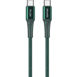 Awei CL-111T Braided USB-C to USB-C 1m Green