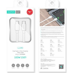 Xipin LX46 Flat USB-C to USB-C 100W 1.5m White