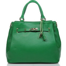 Passaggio Leather Γυναικεία Τσάντα Χειρός Δερμάτινη Πράσινη 5551-KR-16