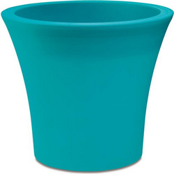 Plastona City Γλάστρα Στρογγυλή Πλαστική Τιρκουάζ 20x17.5cm 10.11.0011