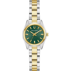 Bulova Γυναικείο Ρολόι με Ασημί Χρυσό Μεταλλικό Μπρασελέ 98L329