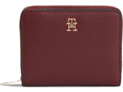 Tommy Hilfiger Μικρό Γυναικείο Πορτοφόλι με Clip & Φερμουάρ Μπορντό AW0AW18758GNE