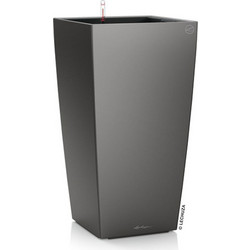 Lechuza Cubico 30 Premium Αυτοποτιζόμενη Γλάστρα Εξωτερικού Χώρου Τετράγωνη Πλαστική Ανθρακί 29.5x29.5x56.5cm