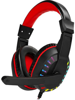 Treqa XH-642 Gaming Headset Over Ear Black Red