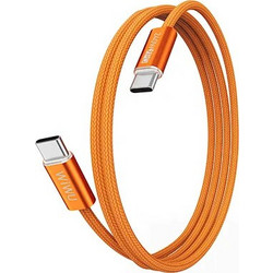 WiWu C101 Braided USB-C to USB-C 240W 1.2m Orange