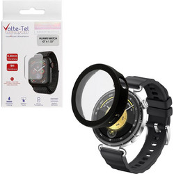 Volte-Tel Edge Cover Πλαστική Θήκη Tempered Glass για Huawei Watch GT6 41mm Matte Μαύρη