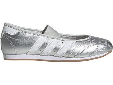 Adidas Taekwondo Παιδικές Μπαλαρίνες Ύφασμα Ανατομικές με Λάστιχο Ασημί KJ8241