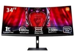 Xiaomi G34WQi 2026 Ultrawide VA HDR Curved Gaming Monitor 34" 3440x1440 QHD 180Hz 1ms