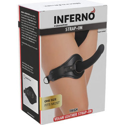 Hidden Desire Thigh Harness Strap On με Dildo Μαύρο