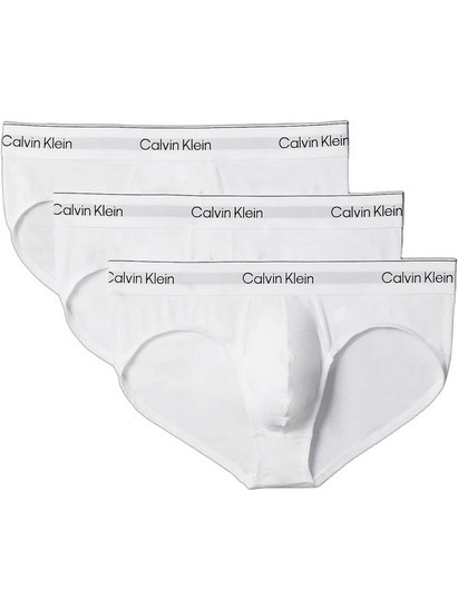 Calvin Klein Ανδρικά Σλιπ Βαμβακερά Λευκά 3Pack LV00NB4388