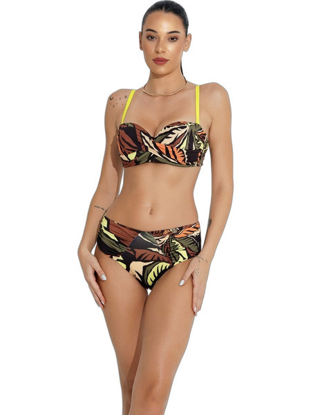 Bluepoint Bikini Top Μαύρο Πολύχρωμο 26066068D-02