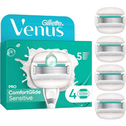 Gillette Venus Pro ComfortGlide Sensitive Ανταλλακτικές Λεπίδες για Γυναικεία Ξυραφάκια με 5 Λεπίδες & Λιπαντική Ταινία 4τμχ
