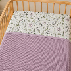 Abo Flower Garden Κουβέρτα Κούνιας Πικέ 100x150 Μωβ