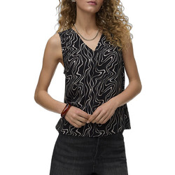 Vero Moda Γυναικείο Καλοκαιρινό Top Μαύρο Εκρού 10301759