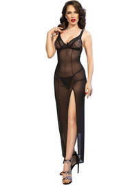 Chilirose Sexy Babydoll See Through με Δαντέλα Μαύρο CR4723