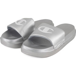 Champion Γυναικείες Παντόφλες Καλοκαιρινές Flatforms Αντιολισθητικές Κολυμβητηρίου Ασημί S11561-EM007