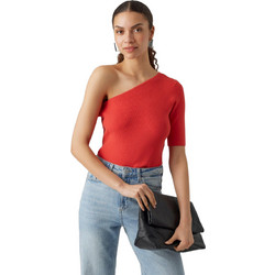 Vero Moda Γυναικείο Καλοκαιρινό Top Πλεκτό Κόκκινο 10284659