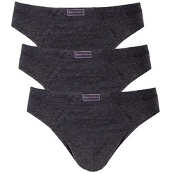 Minerva Sporties Ανδρικά Σλιπ Βαμβακερά Ανθρακί 3Pack 90-23027-030